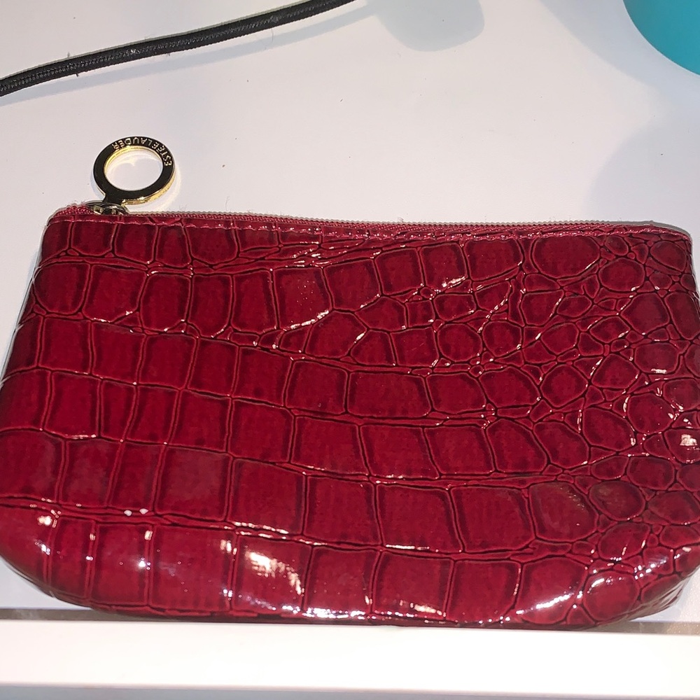 Estée Lauder Crocodile-Embossed pouch/cometic bag